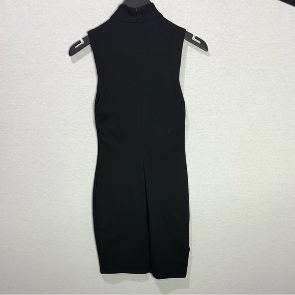 GUESS Black V-Neck Dress with Lace Up Choker Detail - Picture 4 of 5